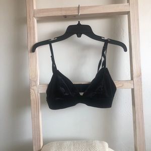 Black Velvet Triangle Bralette